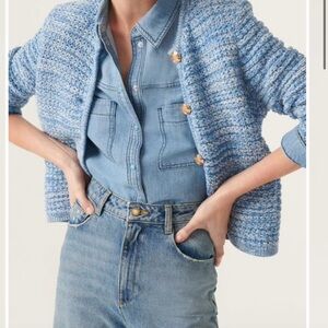 ba&sh Blue Knit Sweater